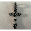 Pendentif croix gothique celte acier PDT028