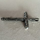 Pendentif croix décorative avec minis cranes acier HPD377