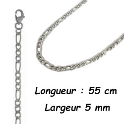 Chaine acier figaro 5 mm HC58A