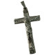 Pendentif croix avec Christ acier DB2021