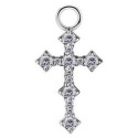 Accessoire charm croix gothique avec strass pour personnaliser bijoux en COCR NF ABH 22