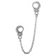 Accessoire charms menottes avec strass et chaine pour personnaliser bijoux en acier chirurgical ABH 13