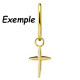Accessoire charm croix pour personnaliser bijoux en COCR NF or fin GPABH 24