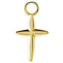 Accessoire charm croix pour personnaliser bijoux en COCR NF or fin GPABH 24
