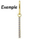 Accessoire charm avec 10 strass en long pour personnaliser bijoux en COCR NF or fin ABH 21 - exemple