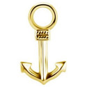 Accessoire charm ancre marine pour personnaliser bijoux en COCR NF or fin GPABH 26