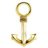 Accessoire charm ancre marine pour personnaliser bijoux en COCR NF or fin GPABH 26 - exemple