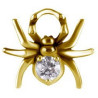 Accessoire charm araignée avec strass pour personnaliser bijoux en COCR NF or fin GPABH 22 -exemple