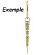 Accessoire charm avec 6 strass en pointe pour personnaliser bijoux en COCR NF or fin GPABH 36 - exemple
