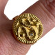 Bague motif serpent avec strass réglable acier doré FBK30D sur doigt