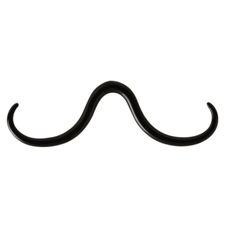 Bijou piercing septum moustache acier noir BKSST 01