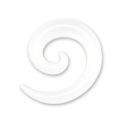Elargisseur spirale oreille acrylique blanc gros diamètre USPWH