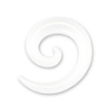 Elargisseur spirale oreille acrylique blanc gros diamètre USPWH