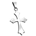 Pendentif croix gothique PM acier SSPM-7060-ST