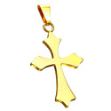 Pendentif croix gothique PM acier doré SSPM-7060-G